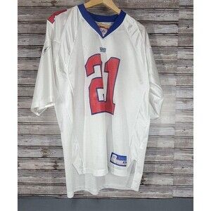 New York Giants Jersey Mens Large White NFL Football Tiki Barber 21 Reebok